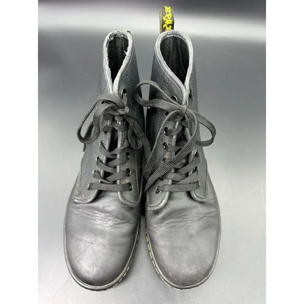 Dr. Martens Black Leather Casual Tobias Booties Woman 5 Air Wear Walking Sole